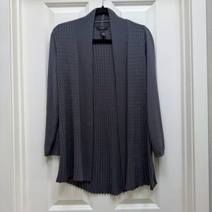 ALFANI LONG SLEEVE OPEN FRONT CARDIGAN SWEATER BLUE MEDIUM